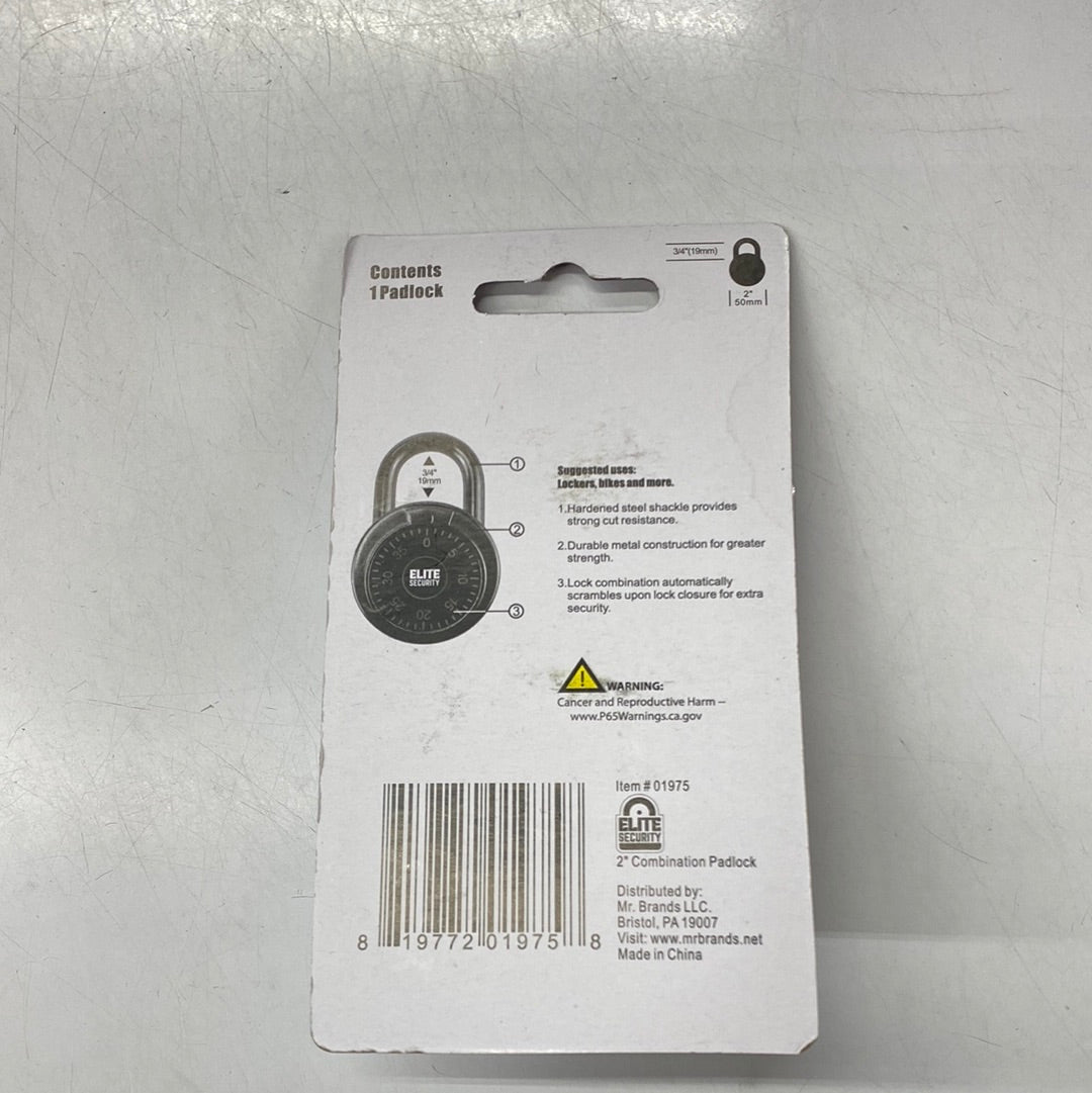 Combination Padlock 2”