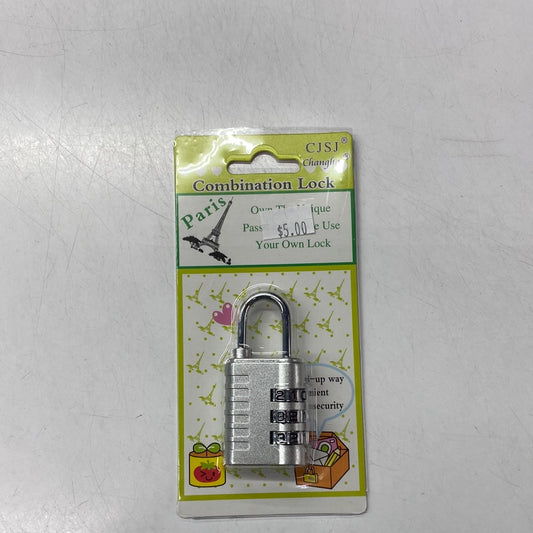 Combination Lock Silver Color