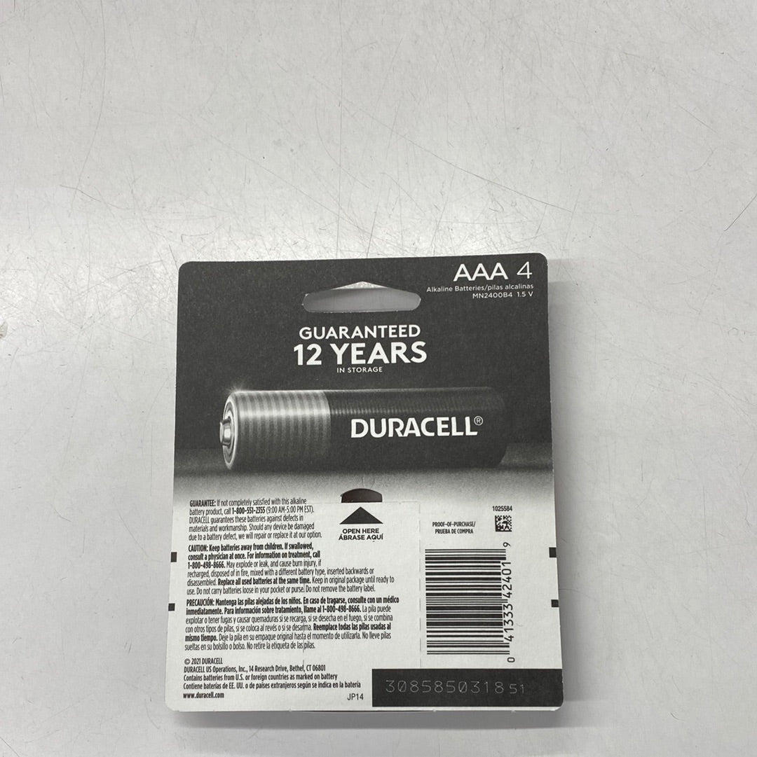 Duracell AAA 4pk 7号电池