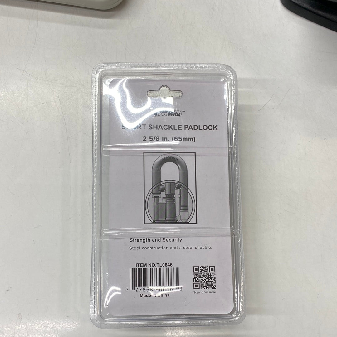 Short Shackle Padlock 2 5/8in 65mm